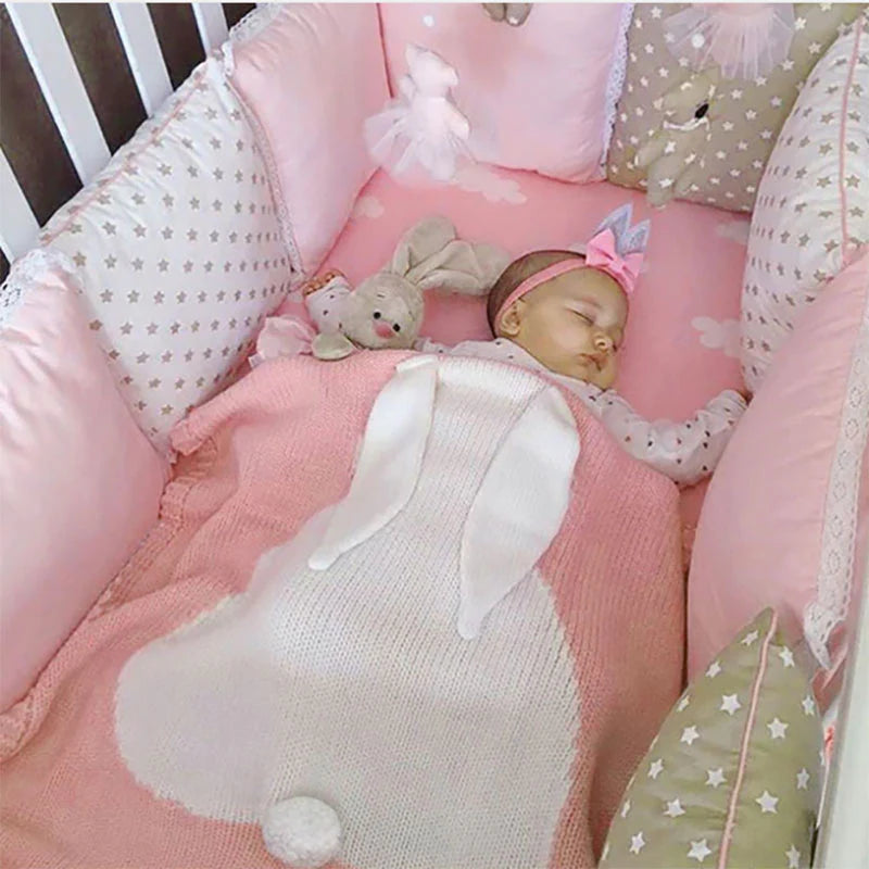 Baby Multi-Color Rabbit Blanket By THOUBI