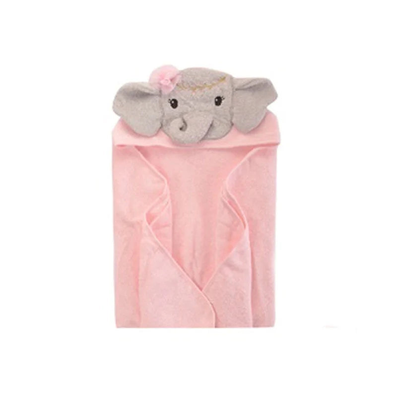 Girls Pink Elephant Hooded Towel By THOUBI