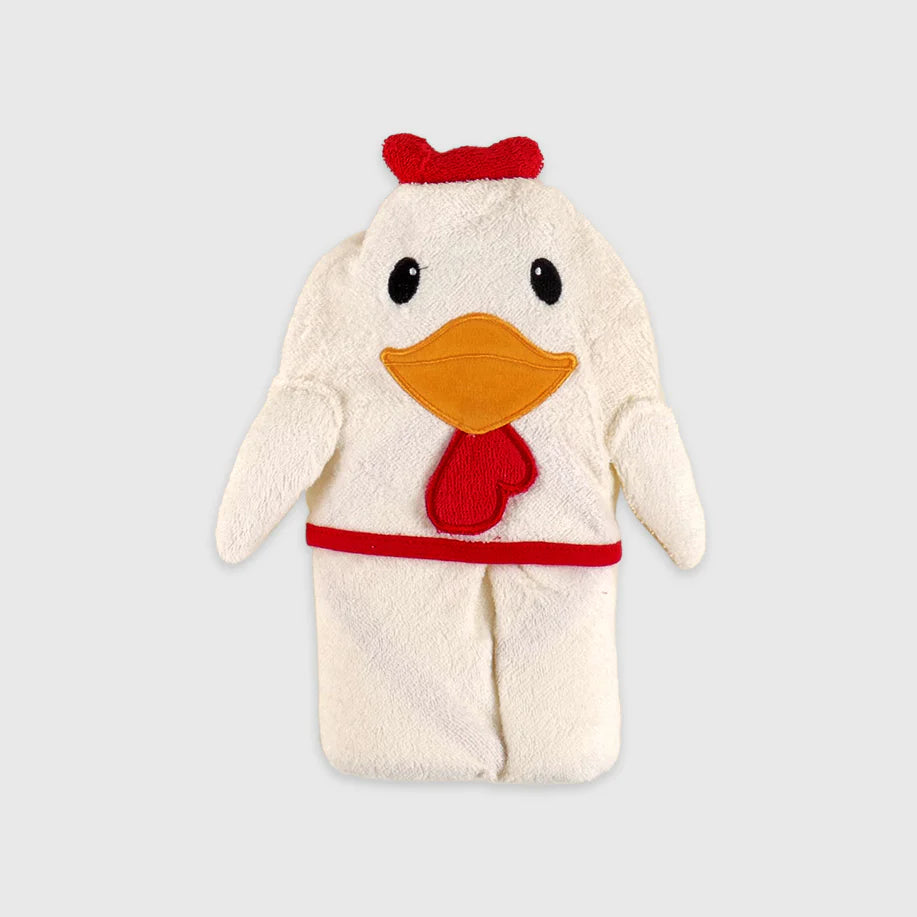 Kids White Chicken Hooded Towel By THOUBI