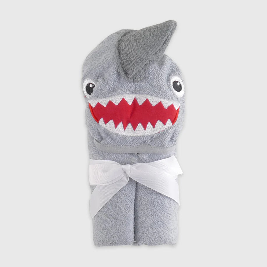 Kids Grey Shark Hooded Towel By THOUBI
