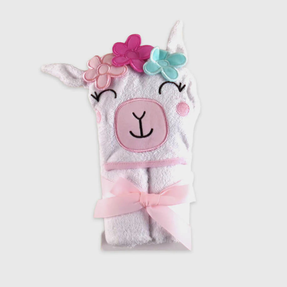 Girls Pink Unicorn Hooded Towel By THOUBI
