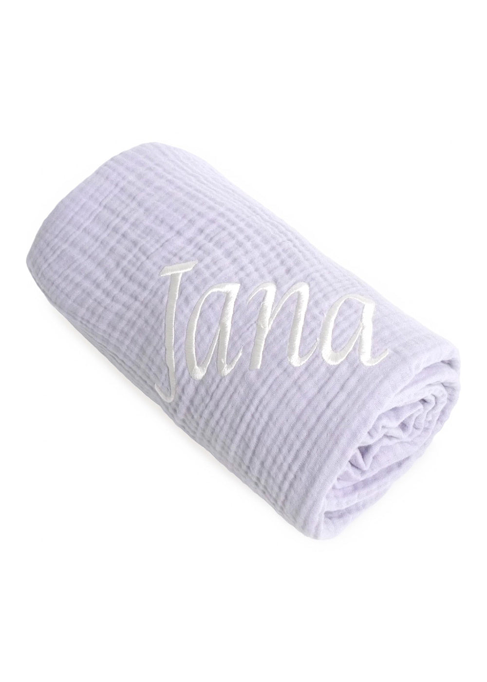 Baby Personalised Name Embroidery Waffle Blanket – Multiple Colours