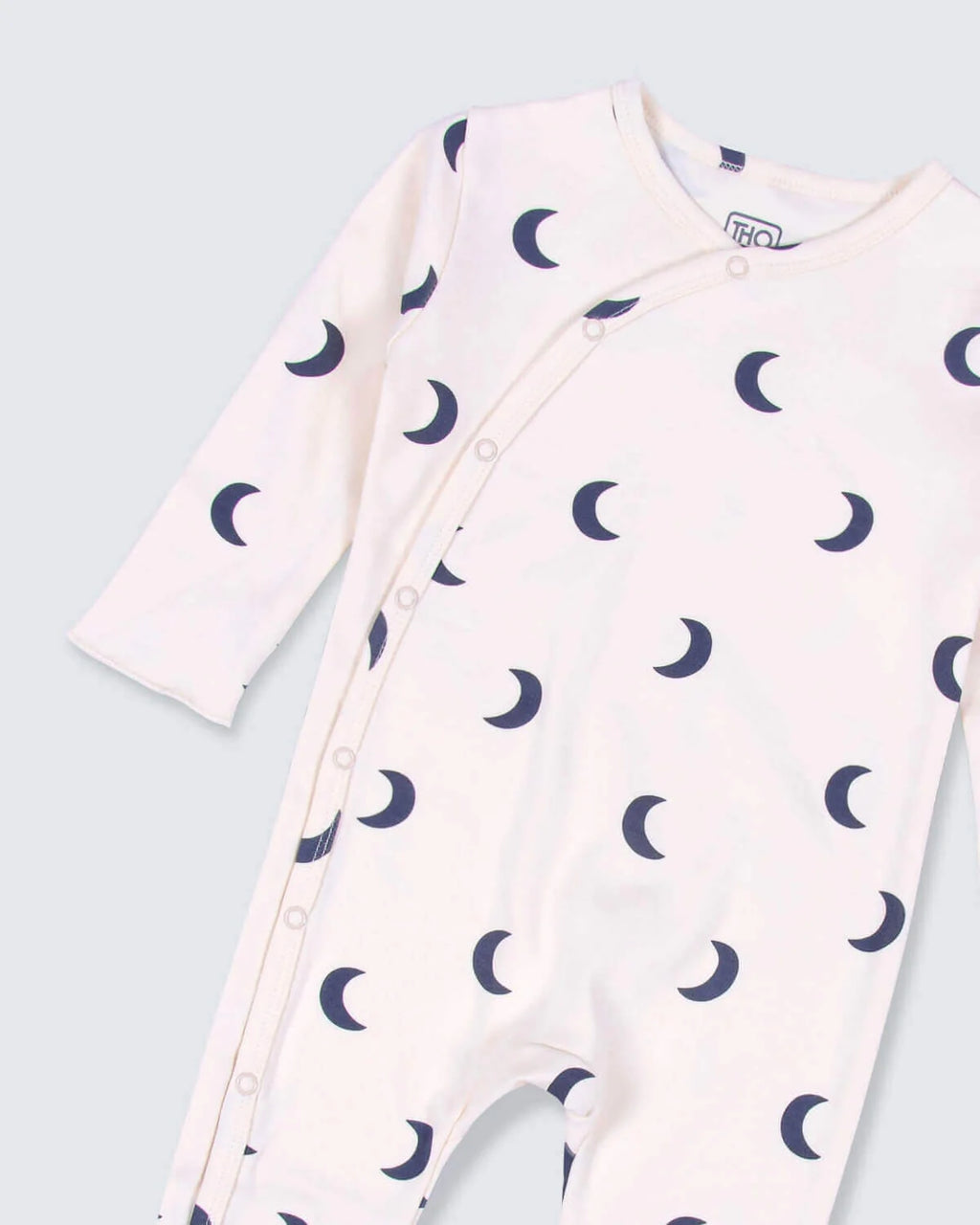 Baby Cream Crescent Moon Print Jumpsuit By THOUBI