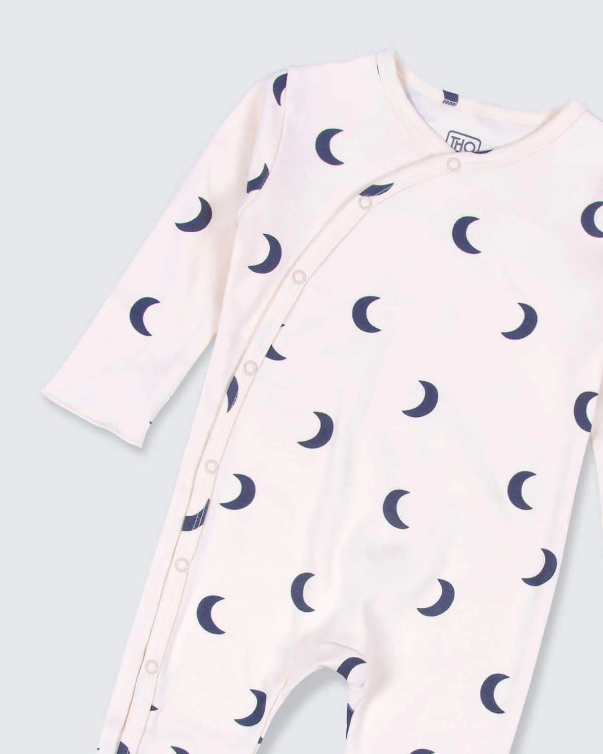 Baby Cream Crescent Moon Print Jumpsuit By THOUBI