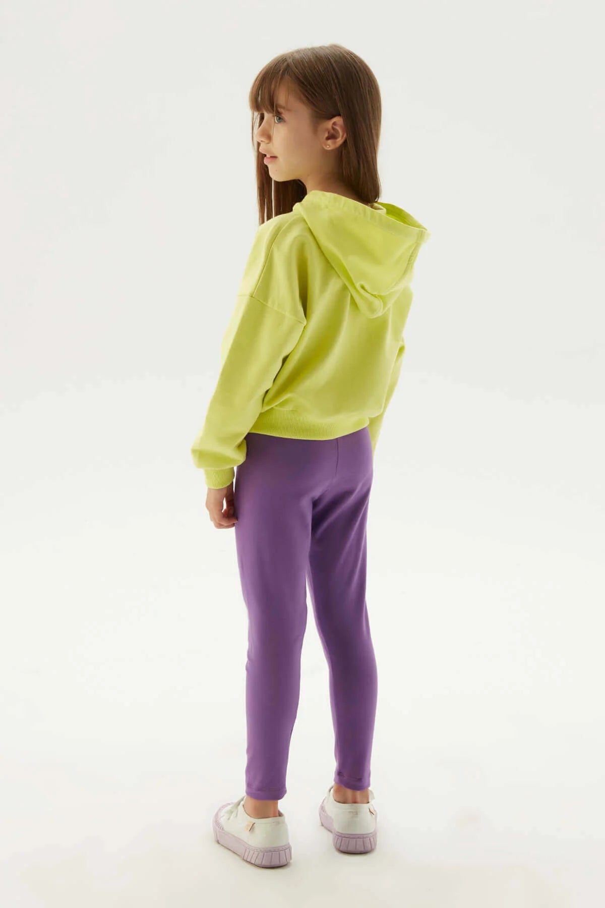 Girls Lime Green TYSS Heart Peace Symbol Hoodie Sweatshirt By B&G