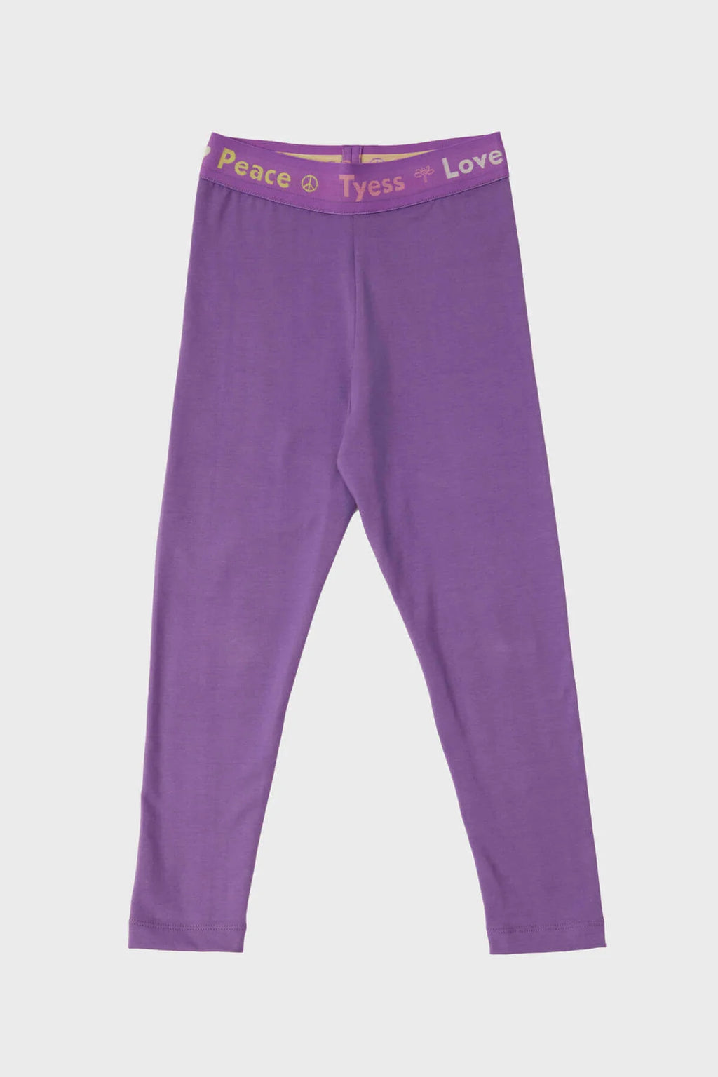 Girls Purple TYESS Logo Waistband Leggings By B&G