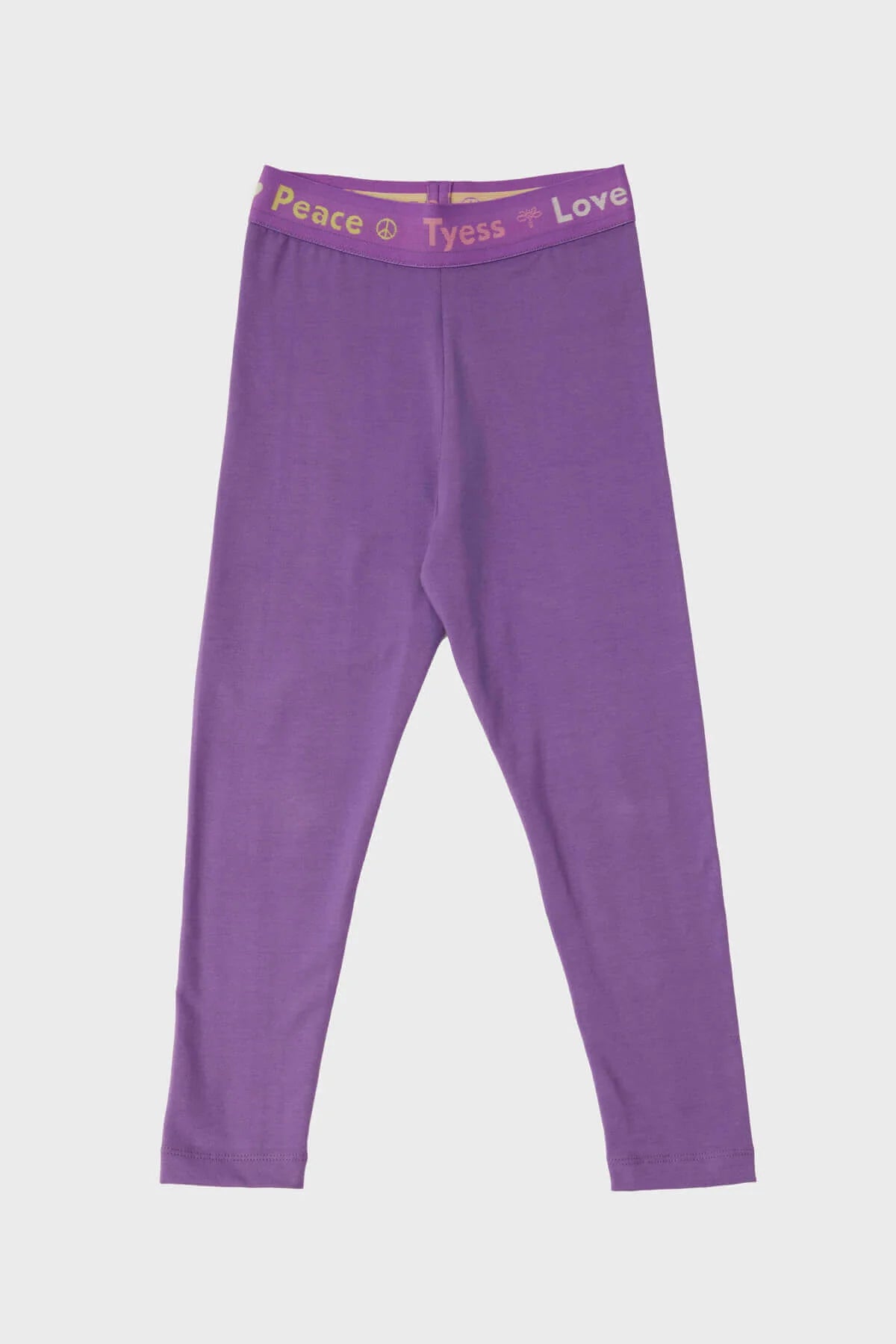 Girls Purple TYESS Logo Waistband Leggings By B&G