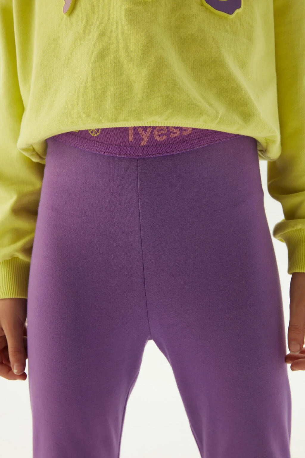 Girls Purple TYESS Logo Waistband Leggings By B&G