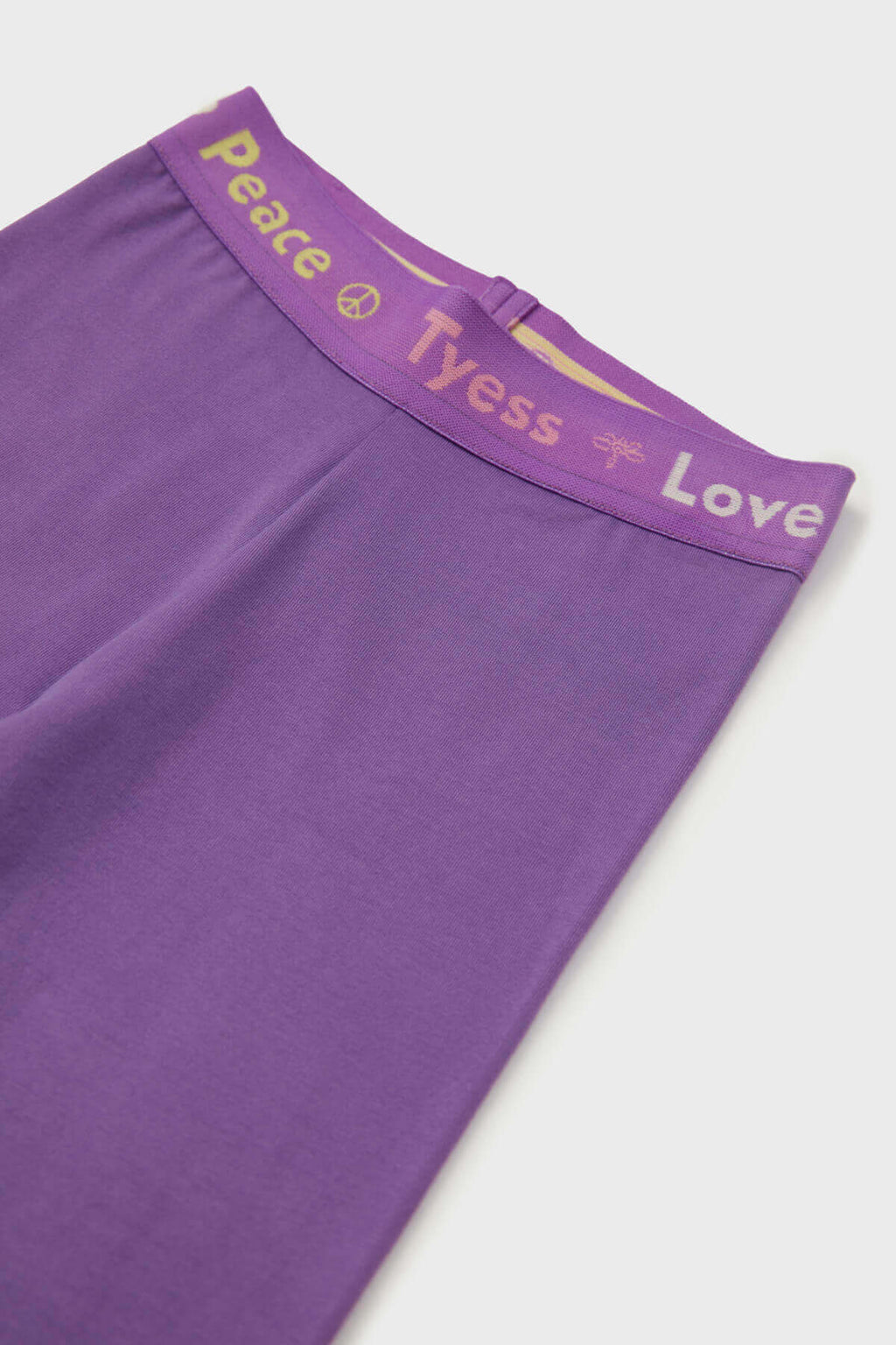 Girls Purple TYESS Logo Waistband Leggings By B&G