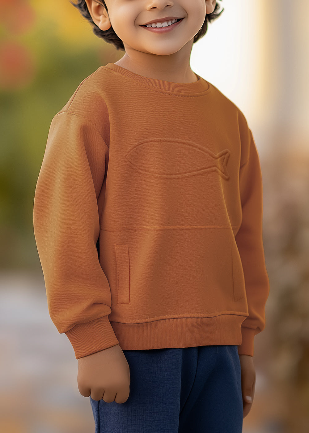 Boys Brown Soft Knit Sweater
