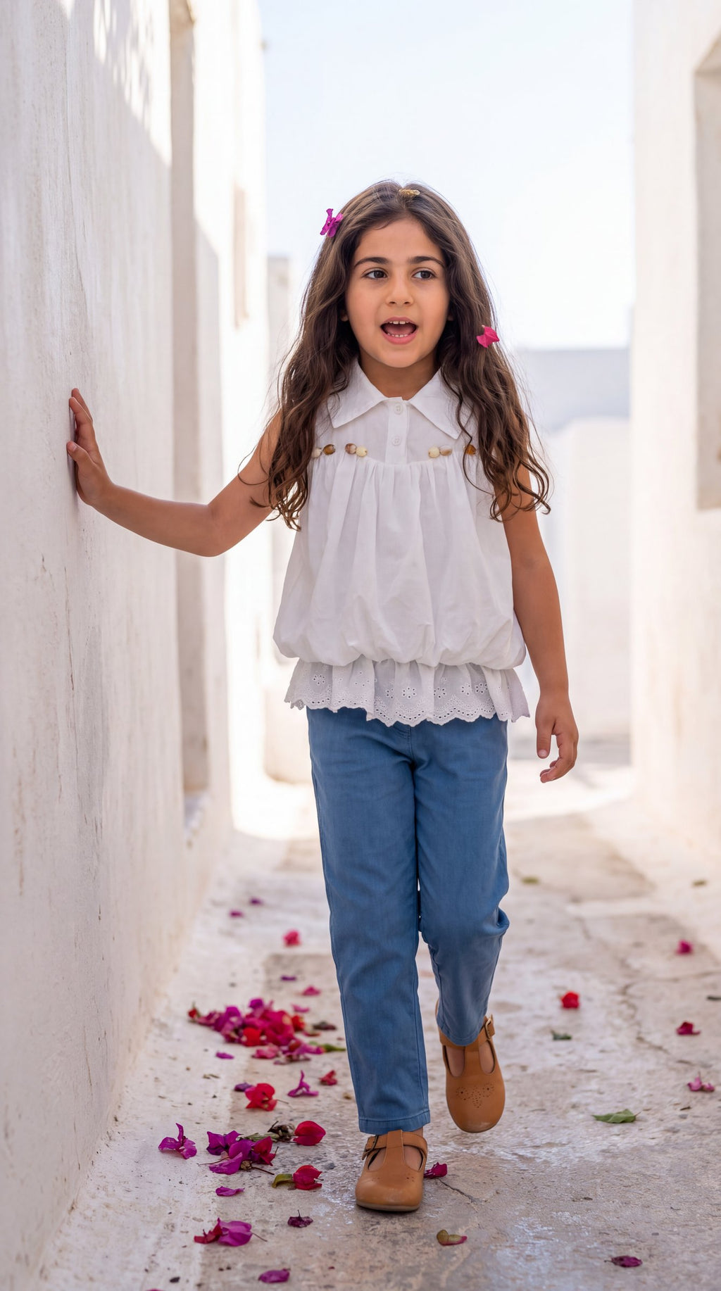 26SS0TY46B0646 White Top GIRL