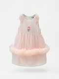 Girls Pink Tulle Tiered Ruffle Dress