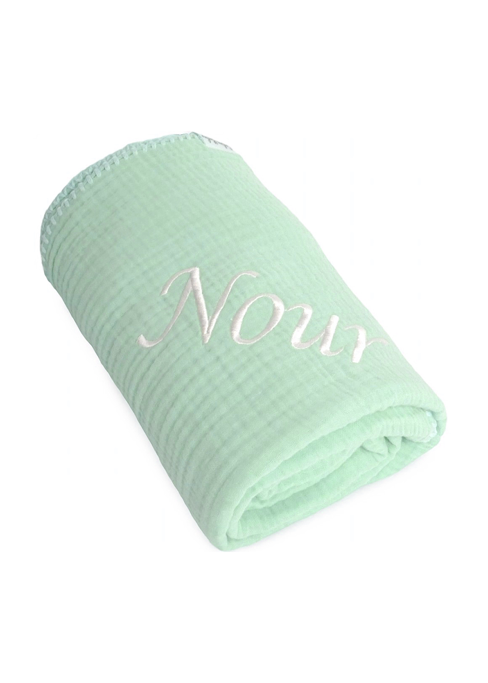Baby Personalised Name Embroidery Waffle Blanket – Multiple Colours