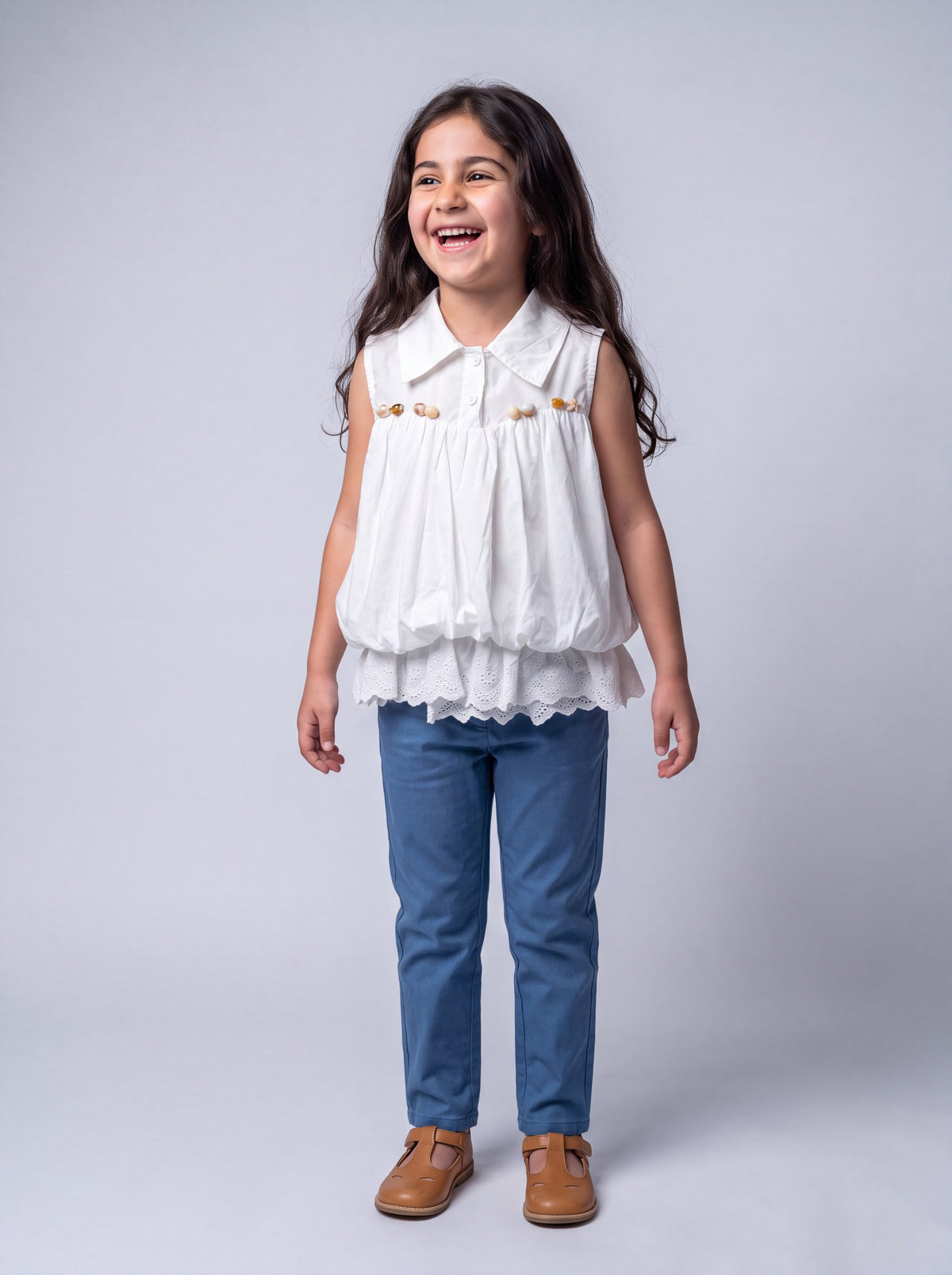 26SS0TY46B0646 White Top GIRL