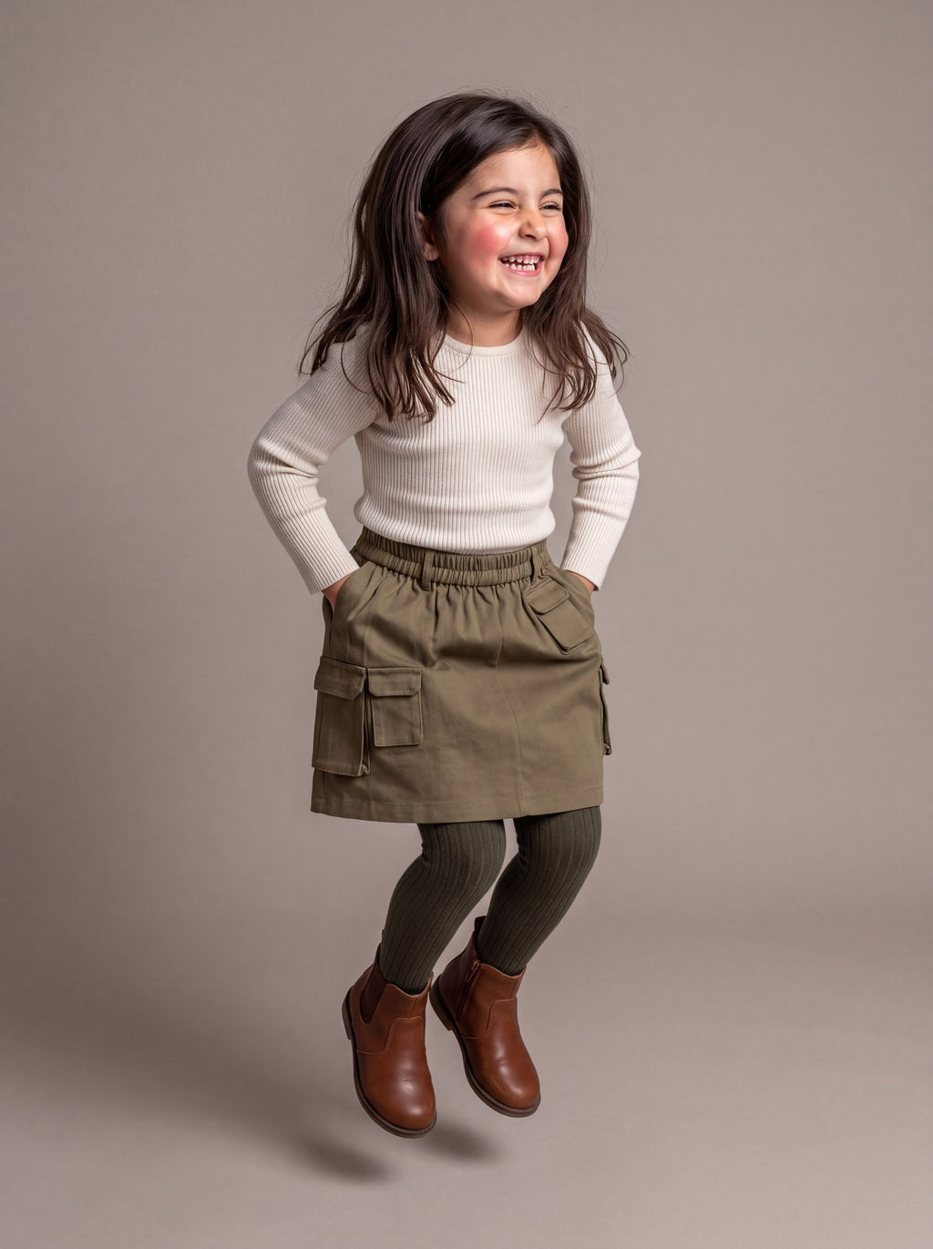 25FW0TY43SK128 Olive SKIRT