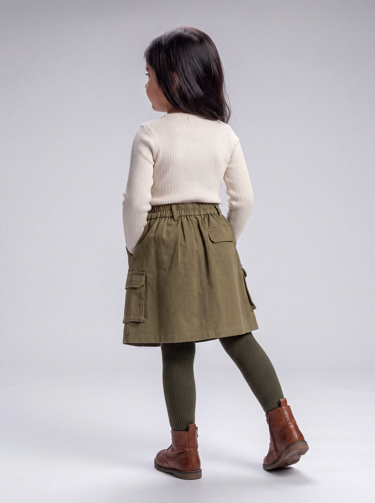 25FW0TY43SK128 Olive SKIRT
