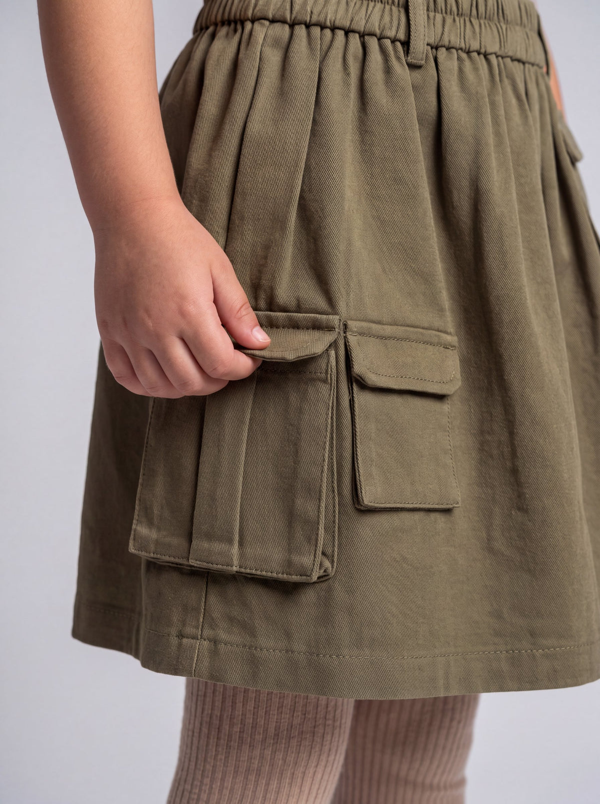 25FW0TY43SK128 Olive SKIRT