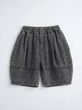 Boys Black Denim Casual Pull-On Pants