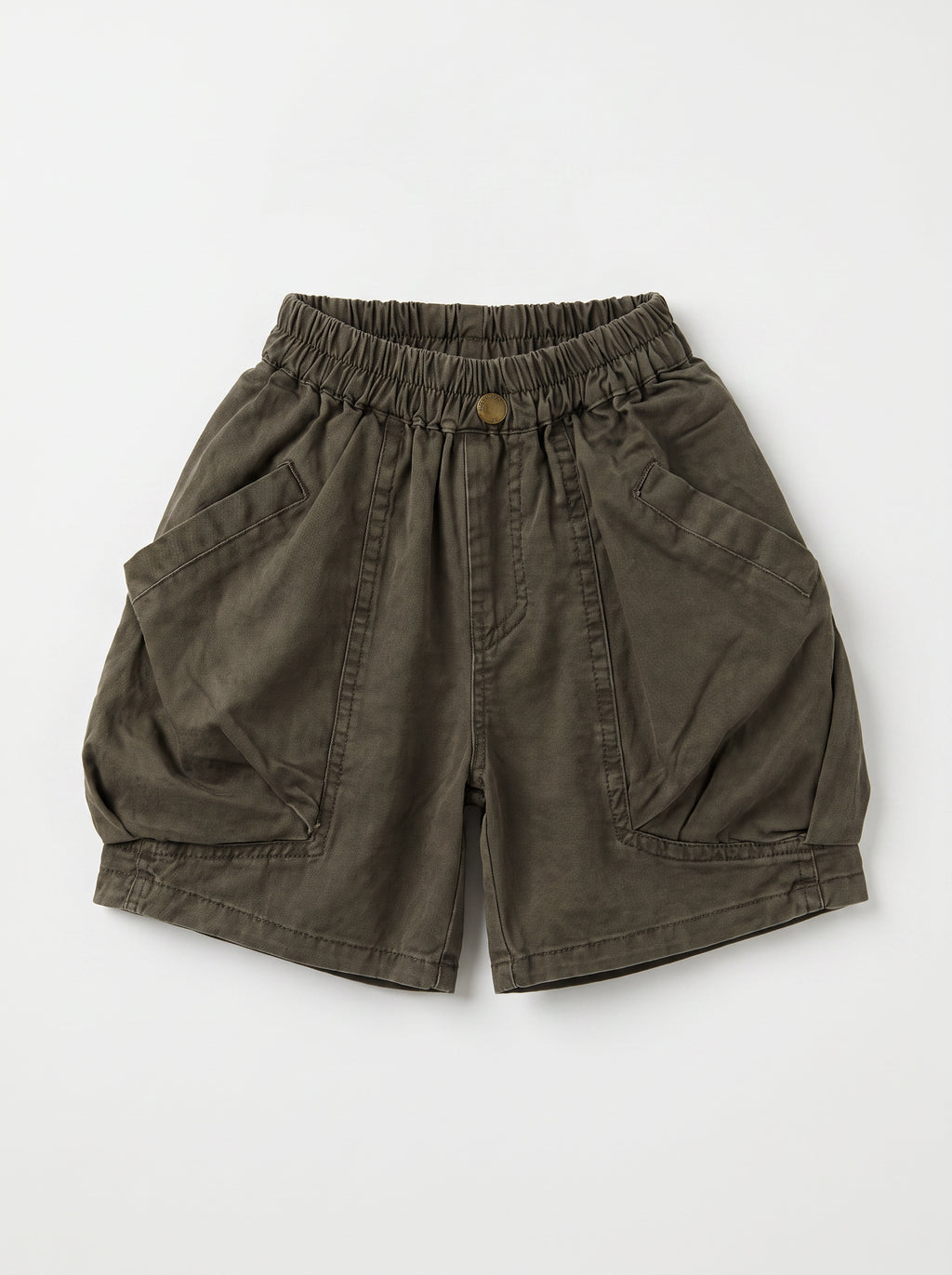 Kids Dark Gray Casual Elastic-Waist Pull-On Shorts