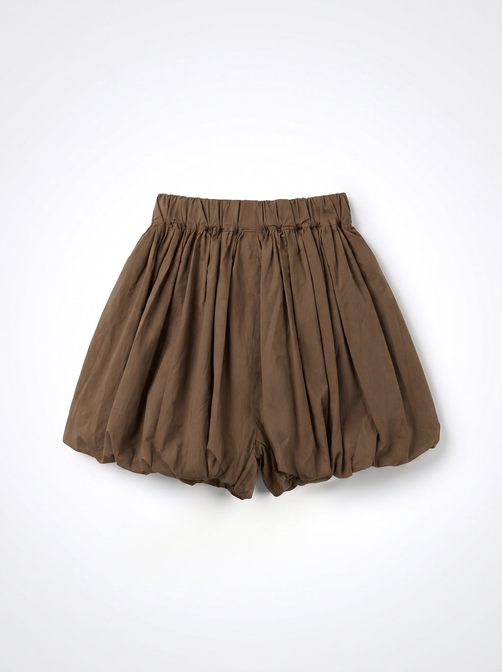 Girls Coffee Brown Casual Elastic-Waist Pull-On Shorts