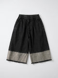 Girls Black Denim Relaxed-Fit Pull-On Pants