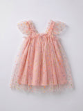 Girls Pink Short-Sleeve Casual Dress