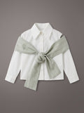 26SS1TY46T0628 White Grey Shirt