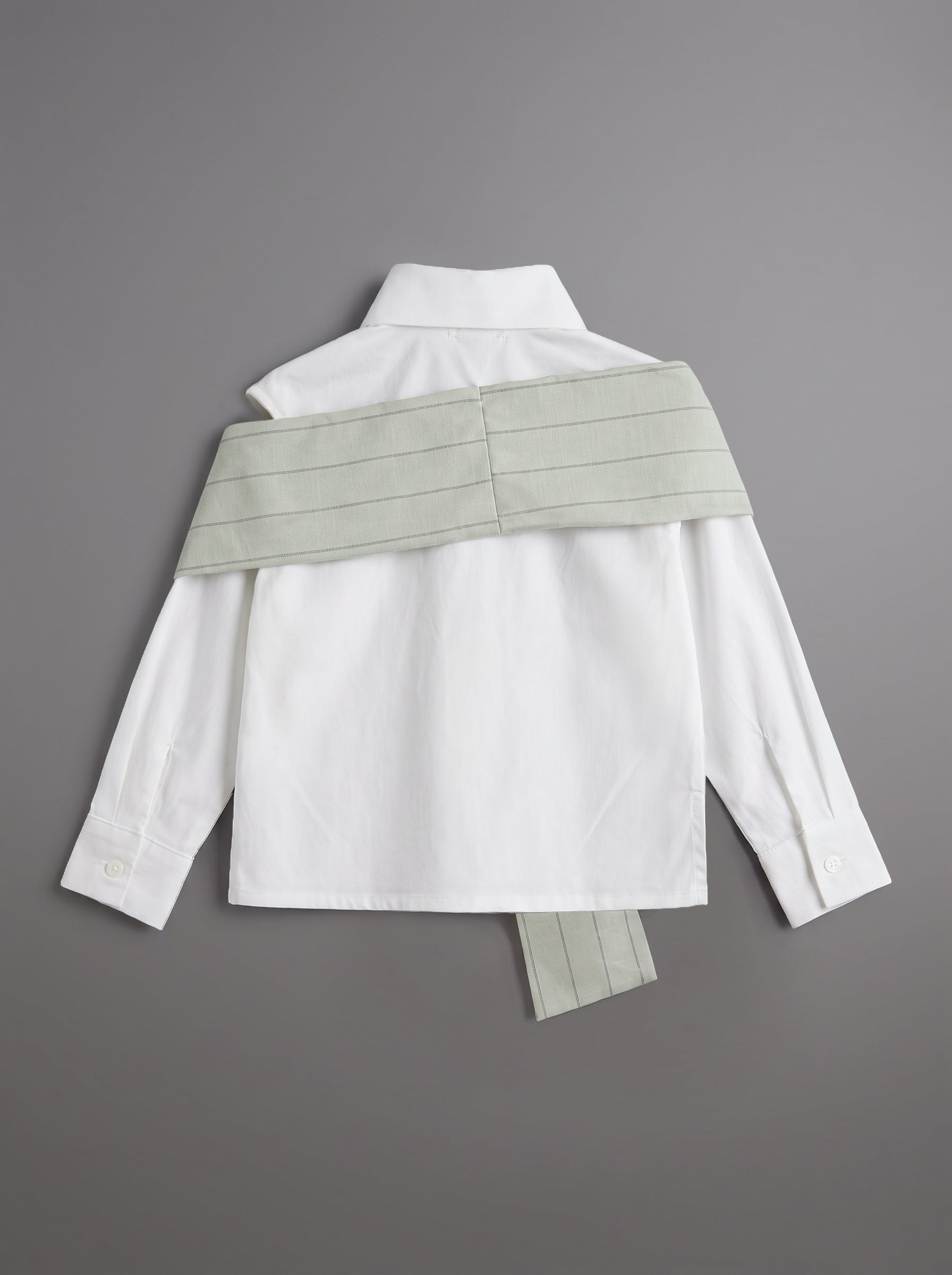 26SS1TY46T0628 White Grey Shirt