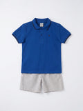 25FW0QB34508 DARK BLUE Set: Polo shirt + Shorts