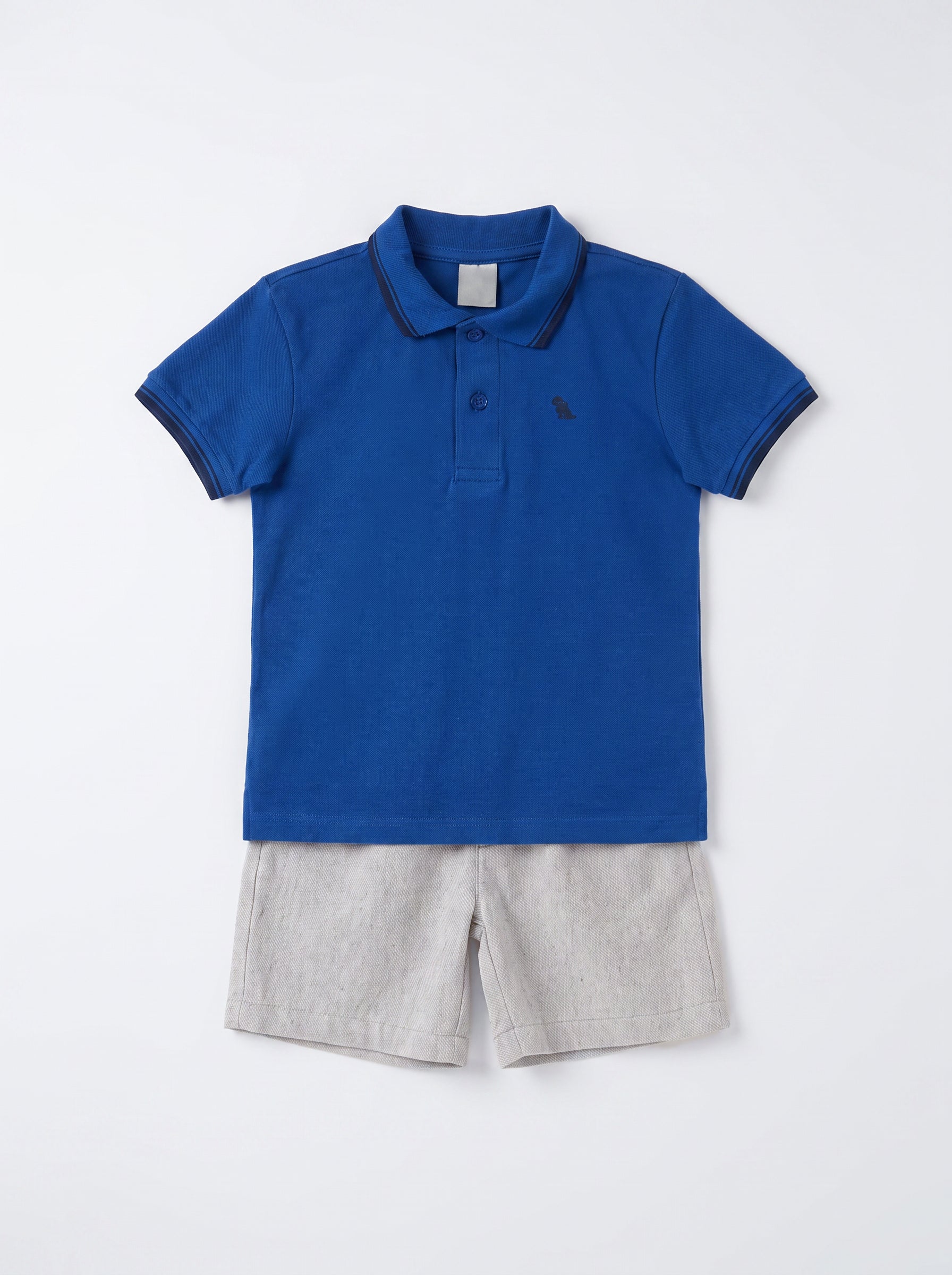 25FW0QB34508 DARK BLUE Set: Polo shirt + Shorts