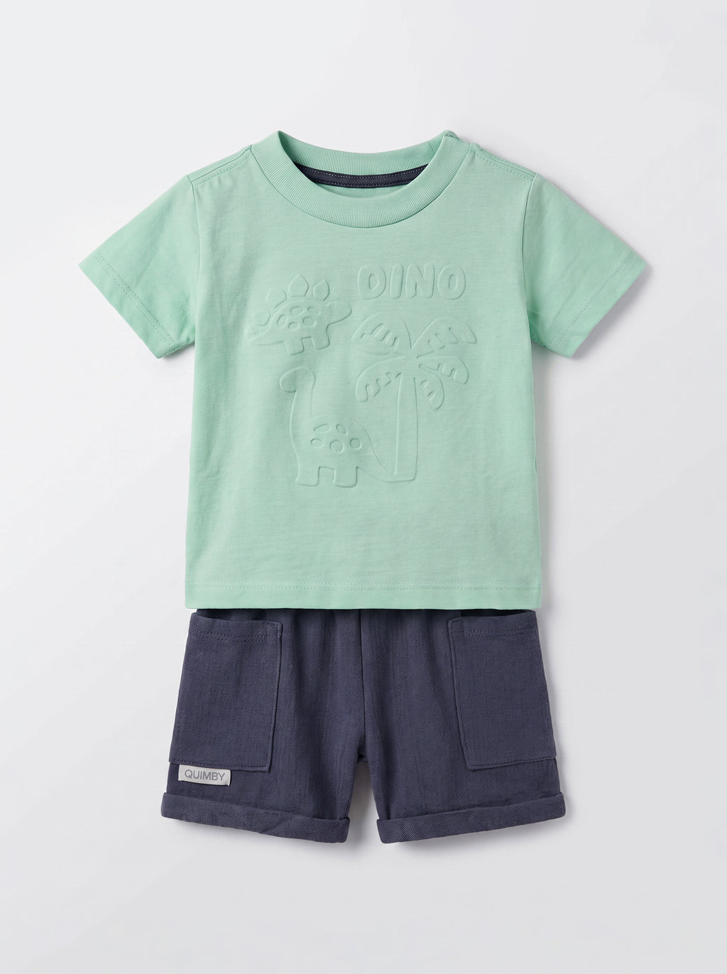 25FW0QB34459 LIGHT GREEN Set: T-Shirt + Shorts