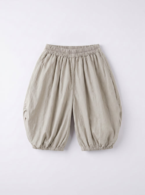 Boys Beige Elastic-Waist Casual Pull-On Pants