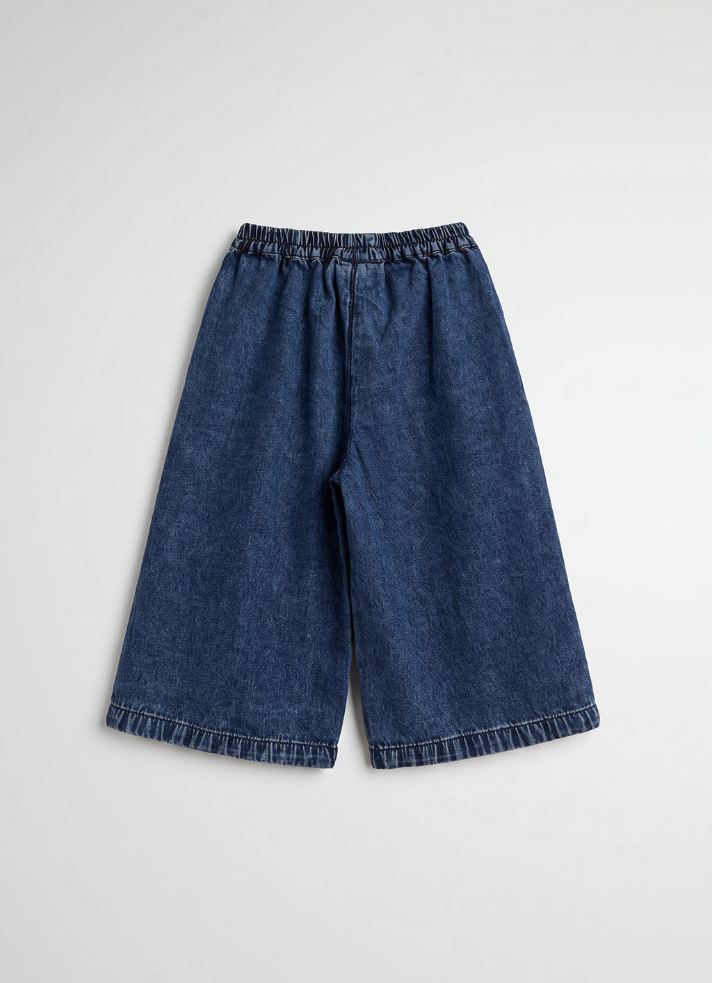 Girls Blue Denim Relaxed-Fit Pull-On Pants