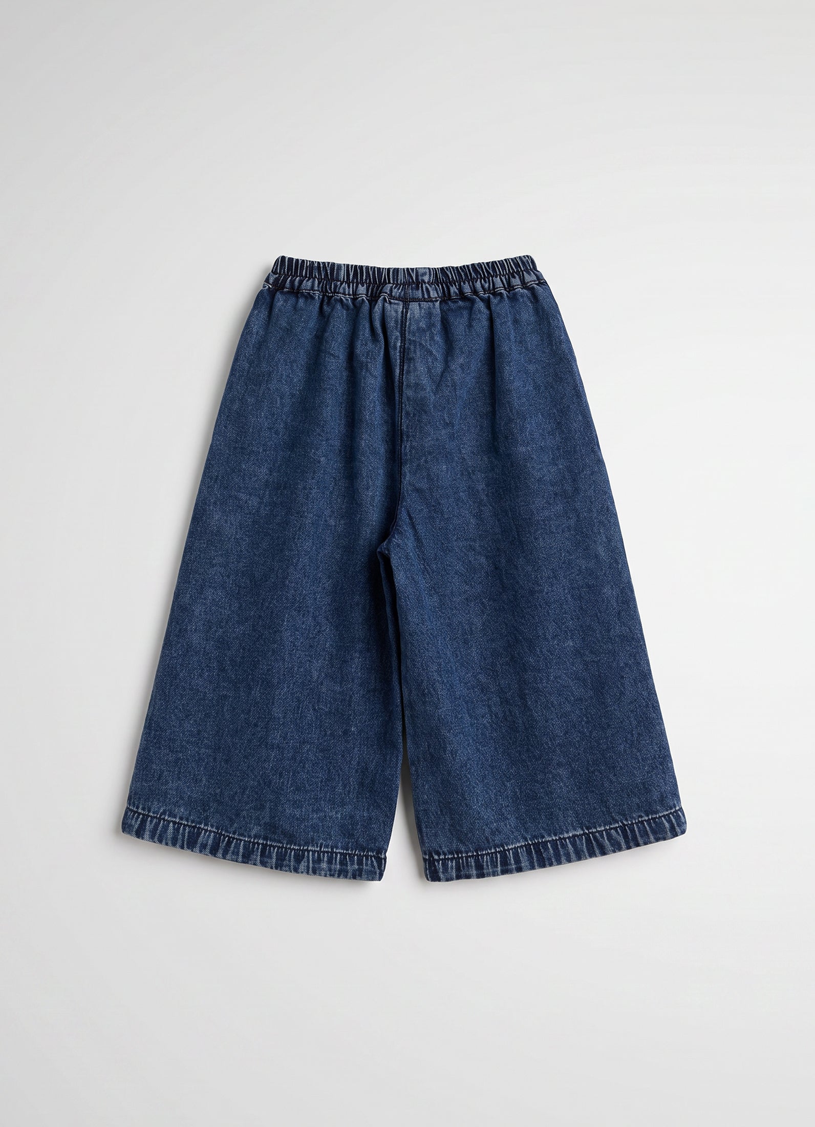 Girls Blue Denim Relaxed-Fit Pull-On Pants