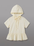 Girls White Short-Sleeve Casual Summer Top