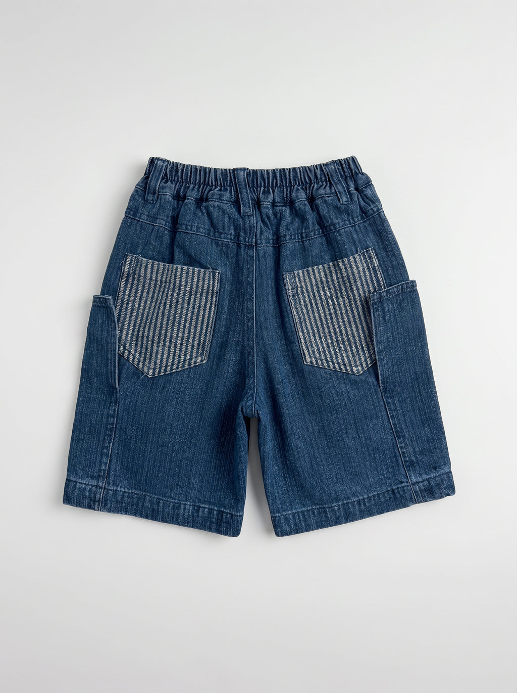 Girls Blue Denim Casual Pull-On Shorts