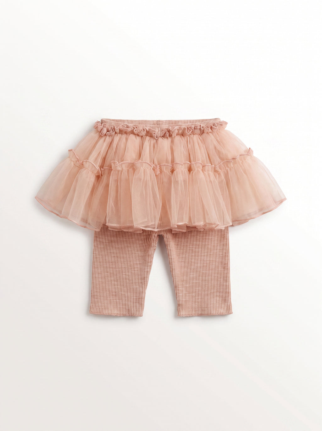 Baby Girl Pink Relaxed-Fit Elastic-Waist Casual Trousers