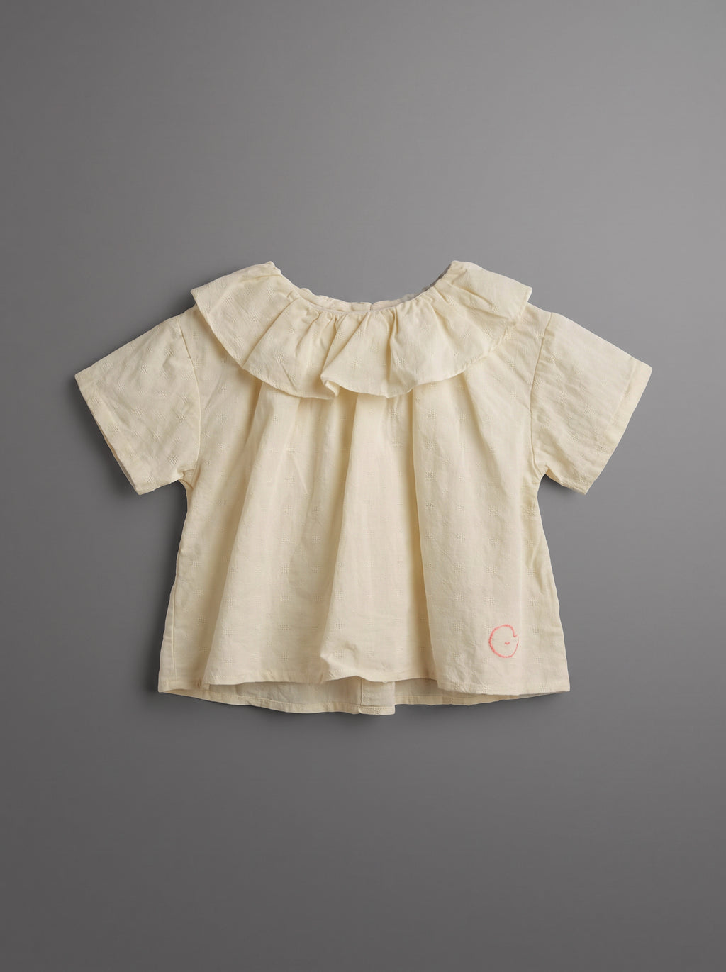 Baby Girl Beige Short-Sleeve Relaxed Casual Top