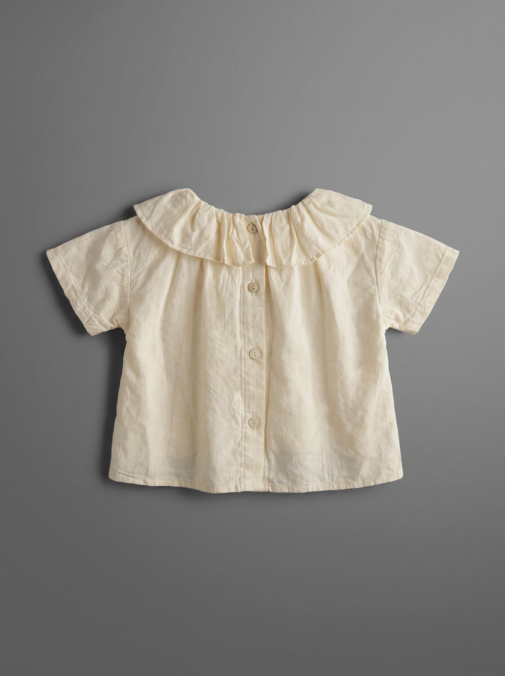 Baby Girl Beige Short-Sleeve Relaxed Casual Top