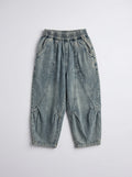 Boys Blue Denim Relaxed-Fit Pull-On Pants