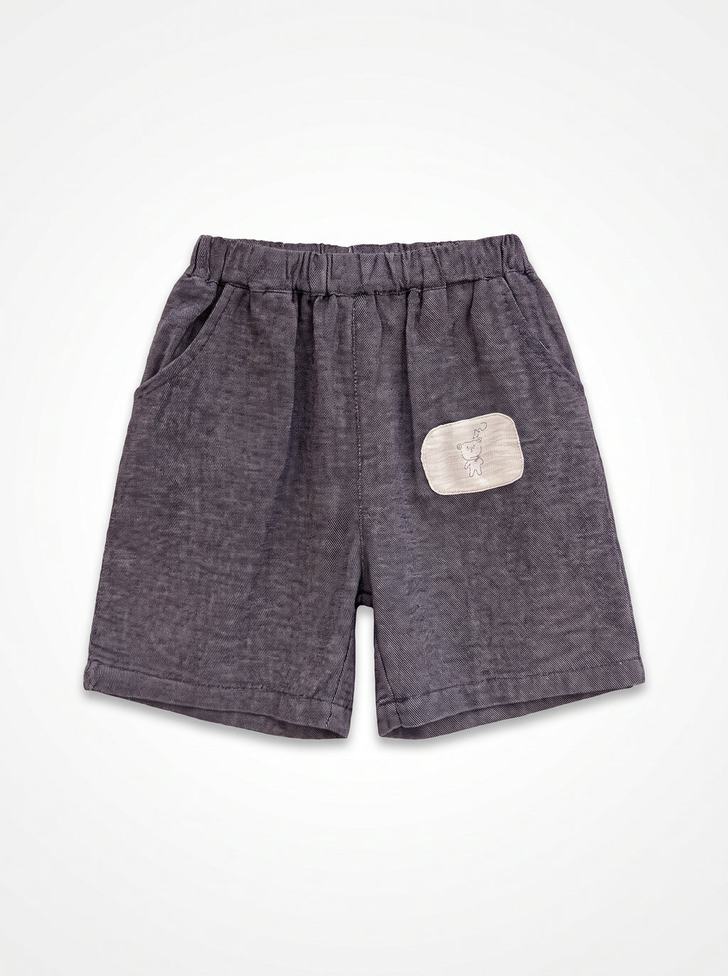 Boys Dark Gray Elastic-Waist Casual Shorts