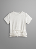 Girls White Short-Sleeve Classic Everyday Top