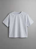 Kids Blue Classic Crew-Neck Cotton T-Shirt