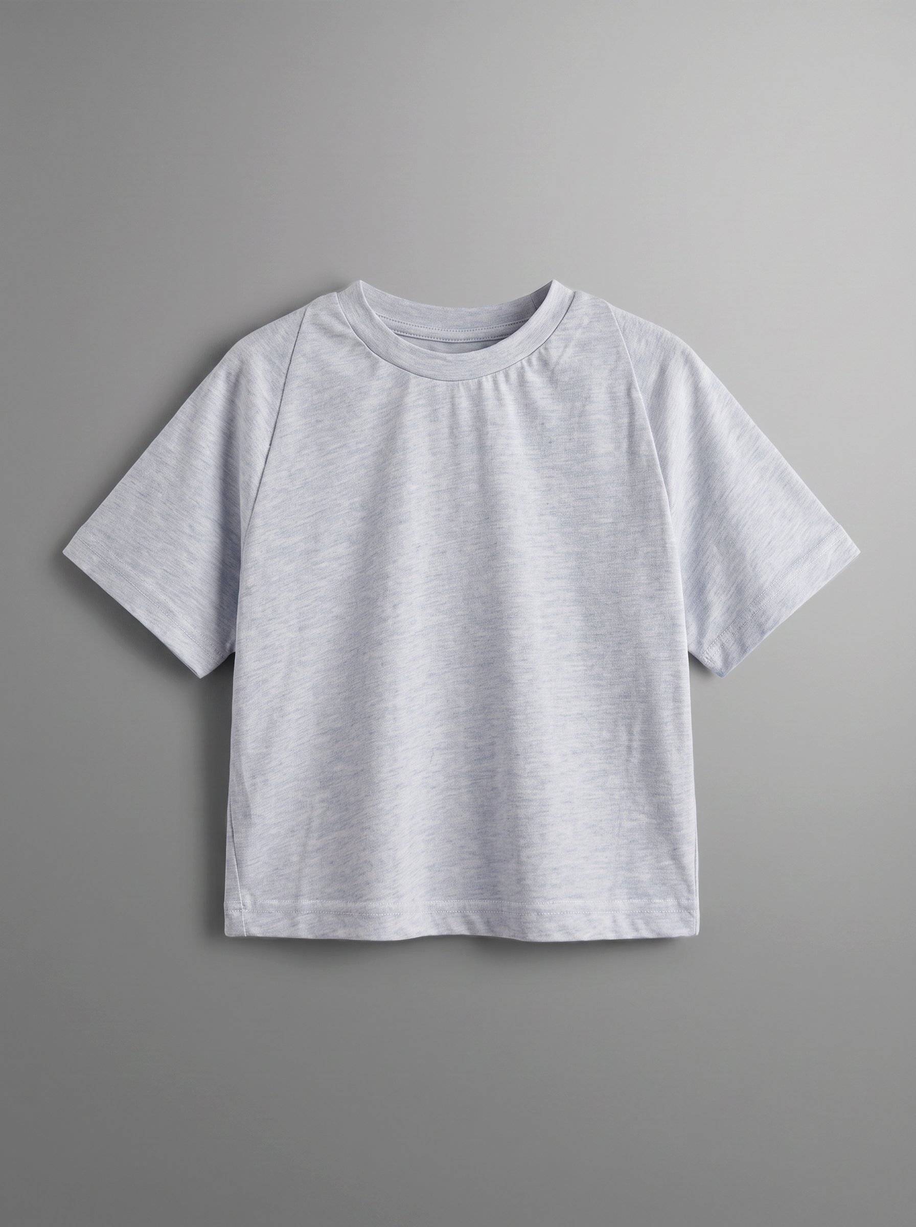 Kids Blue Classic Crew-Neck Cotton T-Shirt