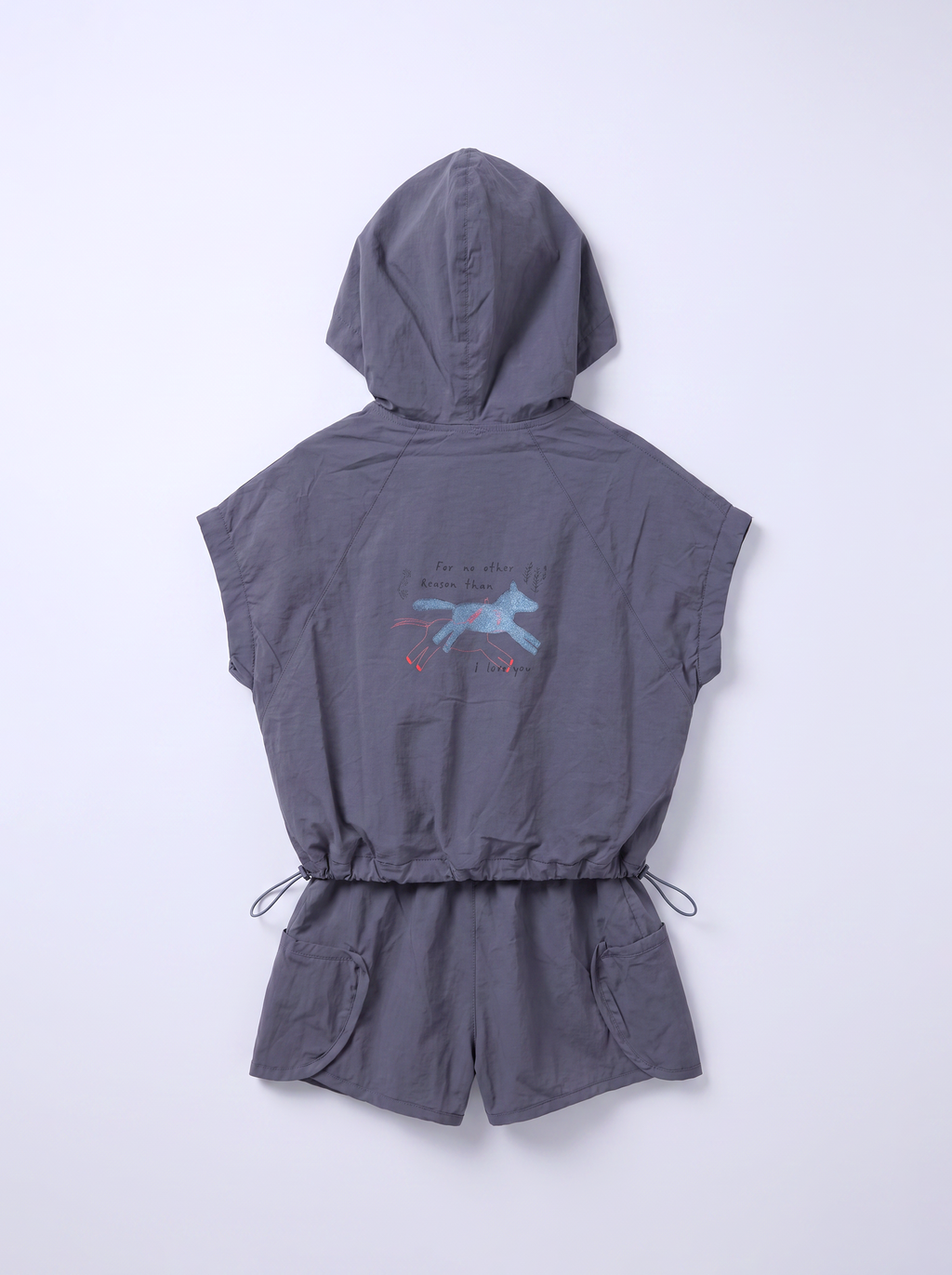 Boys Gray Coordinated Shirt and Shorts Matching Set