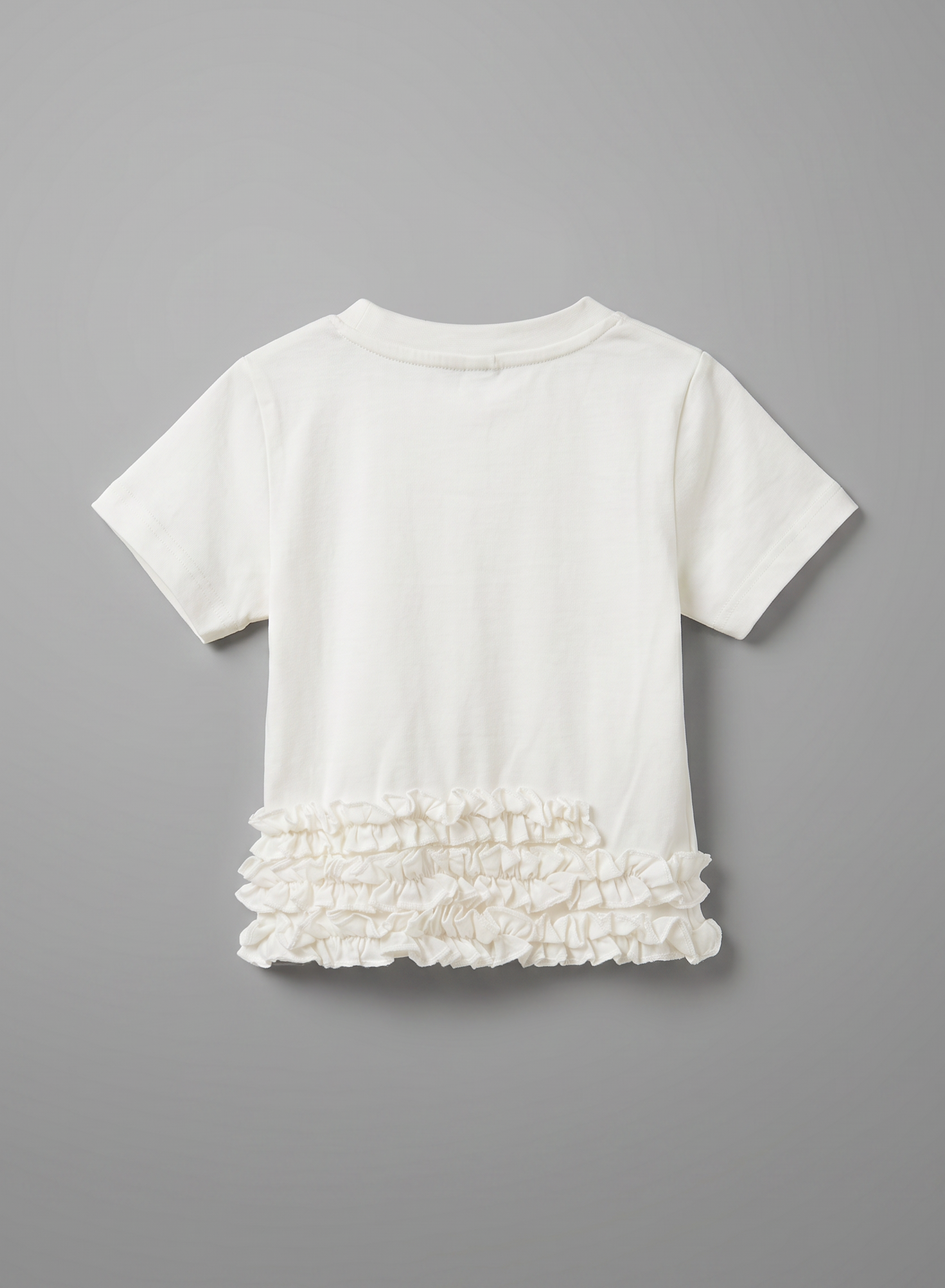 Girls White Short-Sleeve Classic Everyday Top