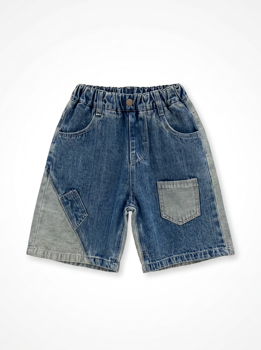 Girls Blue Denim Relaxed-Fit Casual Shorts