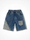 Girls Blue Denim Relaxed-Fit Casual Shorts