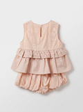 Girls Pink Casual Coordinated Top and Shorts Set