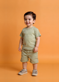 Boys Green T-Shirt & Shorts Set